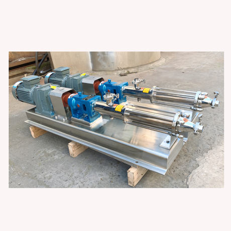 Stainless Steel Sanitary Hygienic Two Stages Single Screw Pump with Fix Speed Motor 