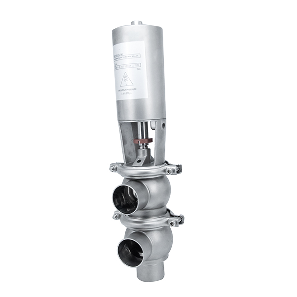 Sanitary Stainless Steel Weld Double Seat Pneumatic Mixproof Valve