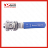 1000 WOG SS304 stainless steel hygienic Sanitary Threaded 3 PC Ball Valve for food cosmetic