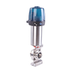 Sanitary Pneumatic TC Butterfly Valve with Control Head