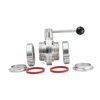 Stainless Steel Hygienic Sanitary Manual Ends Butterfly Valves