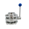 Sanitary Three-piece Manual Butterfly Valves With Gripper Handle
