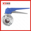 Forge Thread Sanitary Butterfly Valve for pharmacy