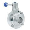 stainless steel 304 316L 2 pieces butterfly type ball valve with pull handle
