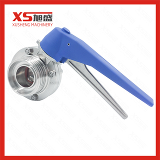 air actuated Thread Sanitary Butterfly Valve for Alcohol