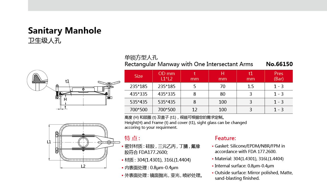 Sanitary Tank Manhole