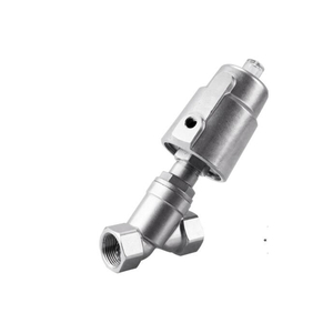 Sanitary Stainless Steel Pneumatical Thread Angle Seat Valve with Stainless Steel Actuator