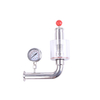 Sanitary Stainless Steel SS304 Air Pressure Relief Valve with Pressure Gauges